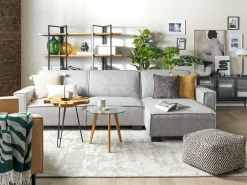 Hot Beliani Koristetyyny Harmaa Kohokuvioitu 45 X 45 Cm Melur