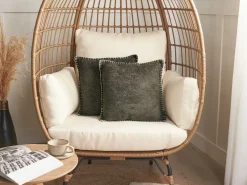 New Beliani Koristetyyny Harmaa Kohokuvioitu 45 X 45 Cm 2 Kpl Melur