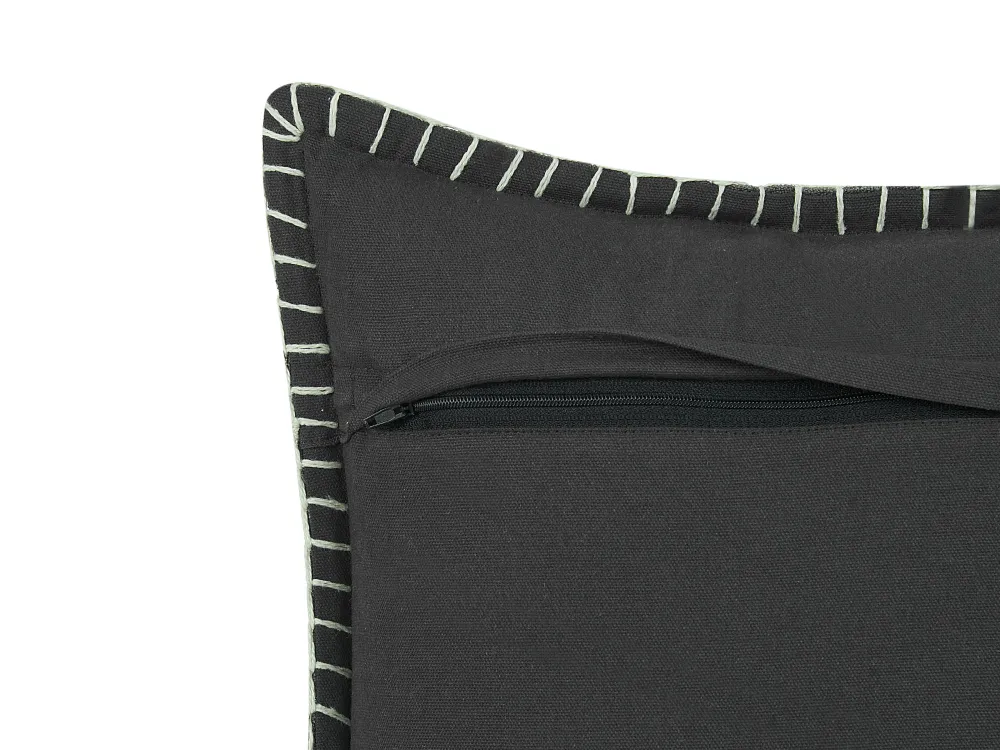 New Beliani Koristetyyny Harmaa Kohokuvioitu 45 X 45 Cm 2 Kpl Melur