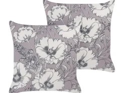 Best Beliani Koristetyyny Harmaa/Luonnonvalkoinen 45 X 45 Cm 2 Kpl Sophora