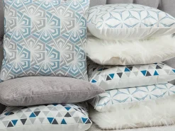 Tekstiilit<Beliani Koristetyyny Harmaa/Sininen 45 X 45 Cm 2 Kpl Cleome