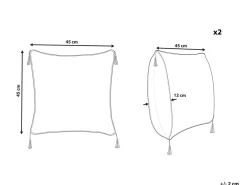 Tekstiilit<Beliani Koristetyyny Hopea 45 X 45 Cm 2 Kpl Camellia