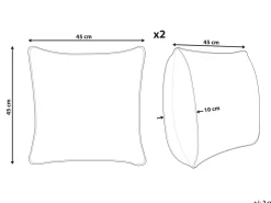 Tekstiilit<Beliani Koristetyyny Juutti Monivarinen 45 X 45 Cm 2 Kpl Beel