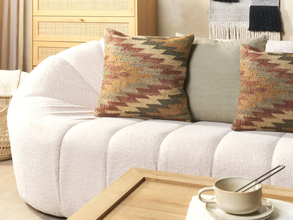 Tekstiilit<Beliani Koristetyyny Juutti Monivarinen 45 X 45 Cm Deepor