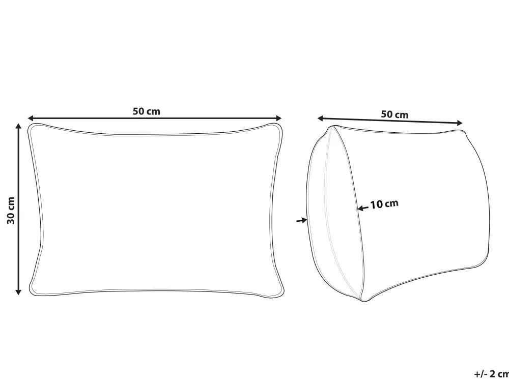 Fashion Beliani Koristetyyny Juutti Monivarinen 30 X 50 Cm Maguri