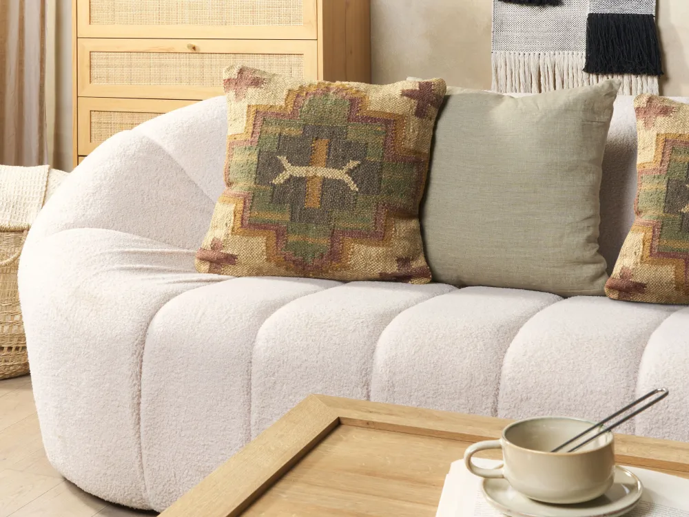 Tekstiilit<Beliani Koristetyyny Juutti Monivarinen 45 X 45 Cm Pulicat