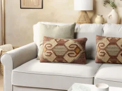 Tekstiilit<Beliani Koristetyyny Juutti Monivarinen 30 X 50 Cm 2 Kpl Urpad