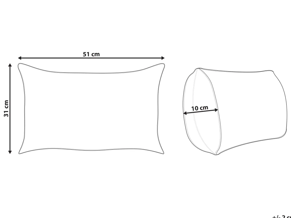 Tekstiilit<Beliani Koristetyyny Juutti Monivarinen 30 X 50 Cm Urpad