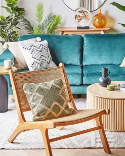 Cheap Beliani Koristetyyny Juutti Vihrea/Beige 45 X 45 Cm Gopi