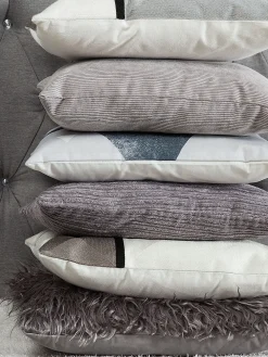 Best Sale Beliani Koristetyyny Kangas Harmaa 45 X 45 Cm 2 Kpl Nolana