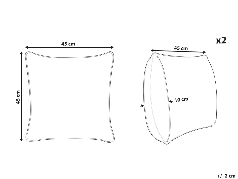 Flash Sale Beliani Koristetyyny Kangas Vaaleansininen 45 X 45 Cm 2 Kpl Coneflower