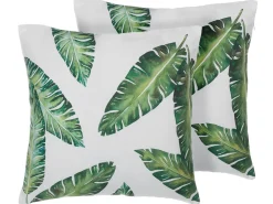 Tekstiilit<Beliani Koristetyyny Kangas Valkoinen 45 X 45 Cm 2 Kpl Dianella