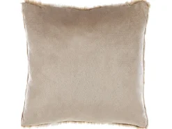 Sale Beliani Koristetyyny Keinoturkis Vaaleanruskea 45 X 45 Cm 2 Kpl Hordeum