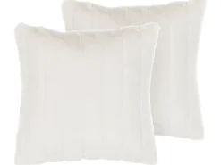 Flash Sale Beliani Koristetyyny Keinoturkis Valkoinen 45 X 45 Cm 2 Kpl Pumila