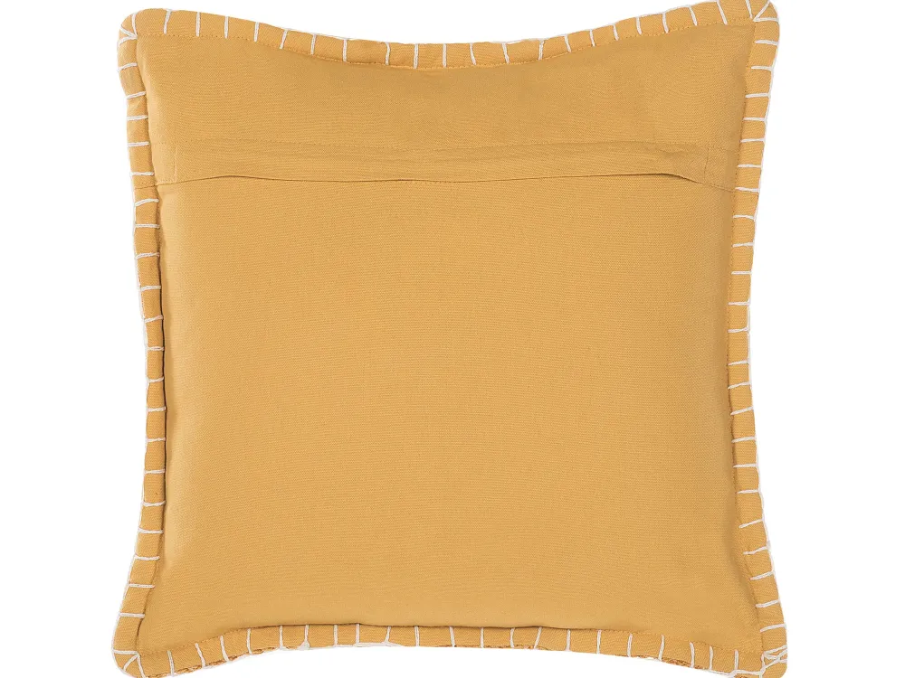 Outlet Beliani Koristetyyny Keltainen Kohokuvioitu 45 X 45 Cm 2 Kpl Kavalam