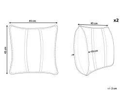 Outlet Beliani Koristetyyny Keltainen Kohokuvioitu 45 X 45 Cm 2 Kpl Kavalam