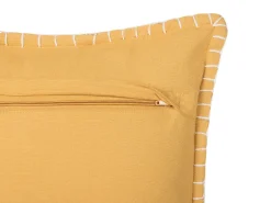 Best Beliani Koristetyyny Keltainen Kohokuvioitu 45 X 45 Cm Kavalam