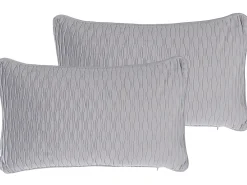 Cheap Beliani Koristetyyny Kohokuvio Harmaa 30 X 50 Cm 2 Kpl Motari