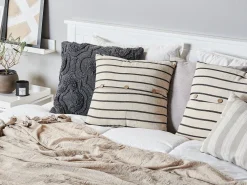 Tekstiilit<Beliani Koristetyyny 2Kpl 45 X 45 Cm Beige/Musta Cynara