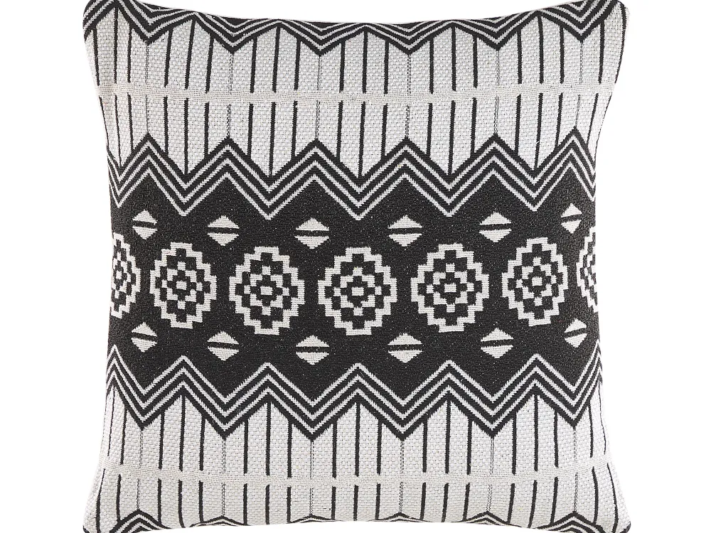 Hot Beliani Koristetyyny 2Kpl 45 X 45 Cm Mustavalkoinen Cardak