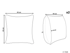 Tekstiilit<Beliani Koristetyyny 2Kpl Setti 45 X 45 Cm Monivarinen Ruscus