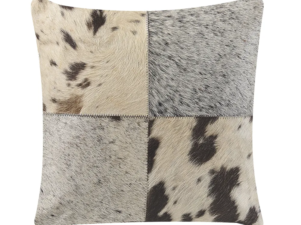 Shop Beliani Koristetyyny Lehmannahka Harmaa 45 X 45 Cm 2 Kpl Marady