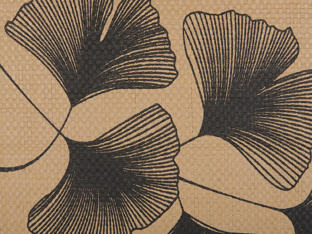 Fashion Beliani Koristetyyny Lehtikuviolla 45 X 45 Cm Beige Wakad