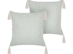 Outlet Beliani Koristetyyny Mintunvihrea 42 X 42 Cm 2 Kpl Hakone