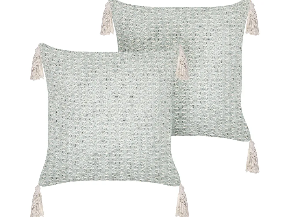 Outlet Beliani Koristetyyny Mintunvihrea 42 X 42 Cm 2 Kpl Hakone