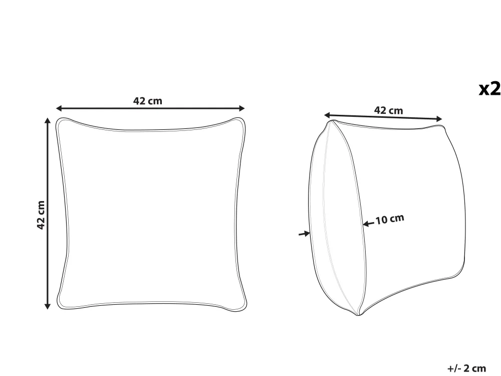 Outlet Beliani Koristetyyny Mintunvihrea 42 X 42 Cm 2 Kpl Hakone