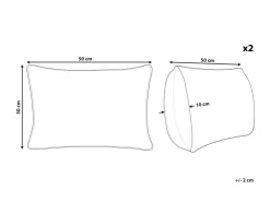 Tekstiilit<Beliani Koristetyyny Monivarinen 30 X 50 Cm 2 Kpl Tiarella