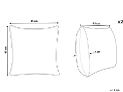 Cheap Beliani Koristetyyny Monivarinen 45 X 45 Cm 2 Kpl Sotol