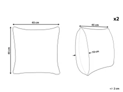 Shop Beliani Koristetyyny Monivarinen 45 X 45 Cm 2 Kpl Lagurus