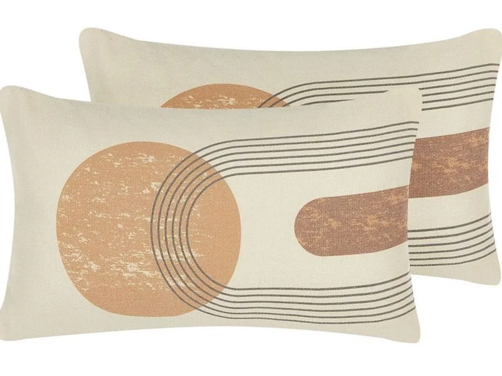 Outlet Beliani Koristetyyny Monivarinen 30 X 50 2 Kpl Nasturtium