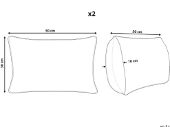 Outlet Beliani Koristetyyny Monivarinen 30 X 50 2 Kpl Nasturtium
