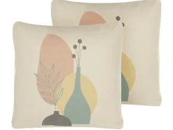 Best Beliani Koristetyyny Monivarinen 45 X 45 Cm 2 Kpl Cardoon