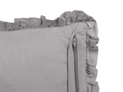 Outlet Beliani Koristetyyny Pellava Harmaa 45 X 45 Cm 2 Kpl Glabra