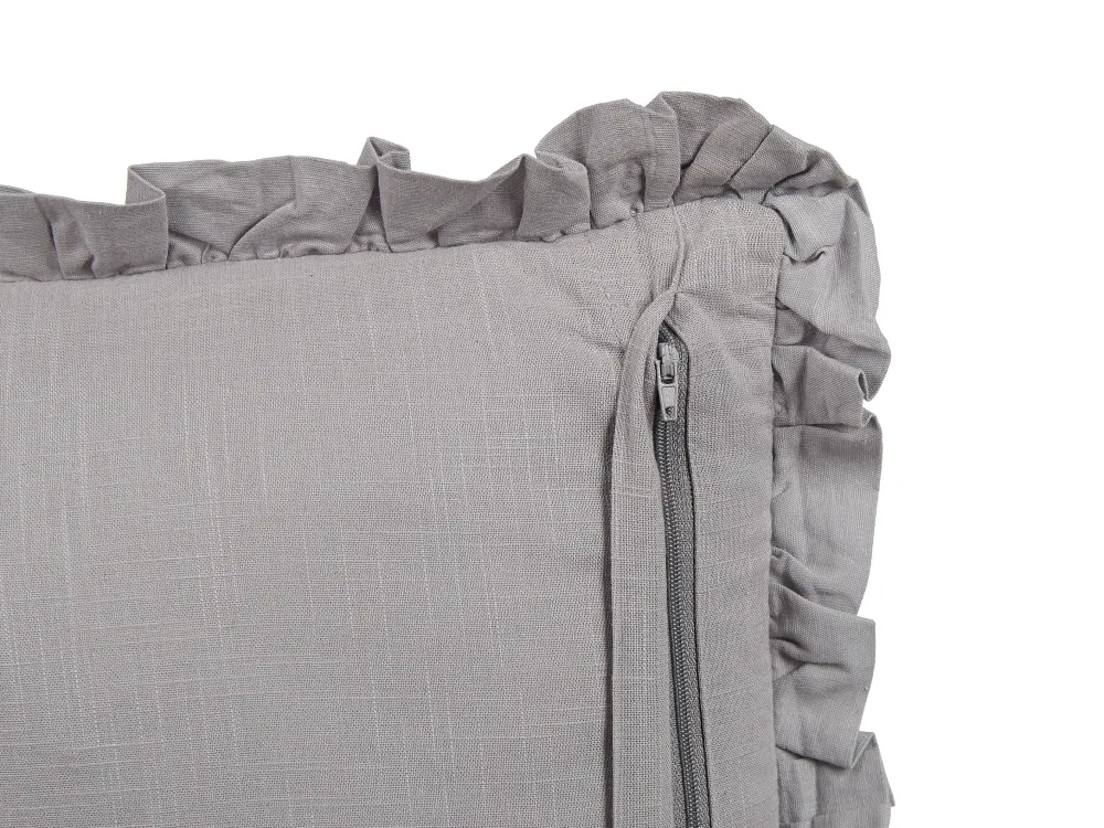 Outlet Beliani Koristetyyny Pellava Harmaa 45 X 45 Cm 2 Kpl Glabra