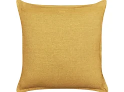 Tekstiilit<Beliani Koristetyyny Pellava Keltainen 45 X 45 Cm 2 Kpl Sagina