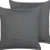 Tekstiilit<Beliani Koristetyyny Pellava Tummanharmaa 45 X 45 Cm 2 Kpl Subulata