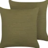 Discount Beliani Koristetyyny Pellava Vihrea 45 X 45 Cm 2 Kpl Sagina