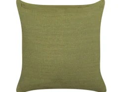 Discount Beliani Koristetyyny Pellava Vihrea 45 X 45 Cm 2 Kpl Sagina