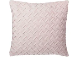 Shop Beliani Koristetyyny Punottu Vaaleanpunainen 45 X 45 Cm