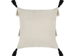 New Beliani Koristetyyny Puuvilla Beige/Musta 45 X 45 Cm 2 Kpl Hydrangea