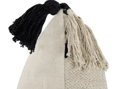 New Beliani Koristetyyny Puuvilla Beige/Musta 45 X 45 Cm 2 Kpl Hydrangea