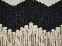 New Beliani Koristetyyny Puuvilla Beige/Musta 45 X 45 Cm 2 Kpl Hydrangea