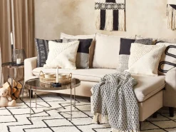 Tekstiilit<Beliani Koristetyyny Puuvilla Beige 45 X 45 Cm 2 Kpl Pellaea