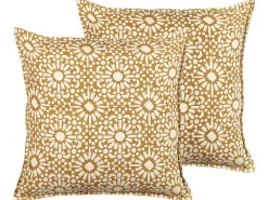 Flash Sale Beliani Koristetyyny Puuvilla Beige 45 X 45 Cm 2 Kpl Ceiba