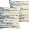 Tekstiilit<Beliani Koristetyyny Puuvilla Beige/Sininen 45 X 45 Cm 2 Kpl Rivina