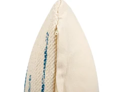 Tekstiilit<Beliani Koristetyyny Puuvilla Beige/Sininen 45 X 45 Cm 2 Kpl Rivina